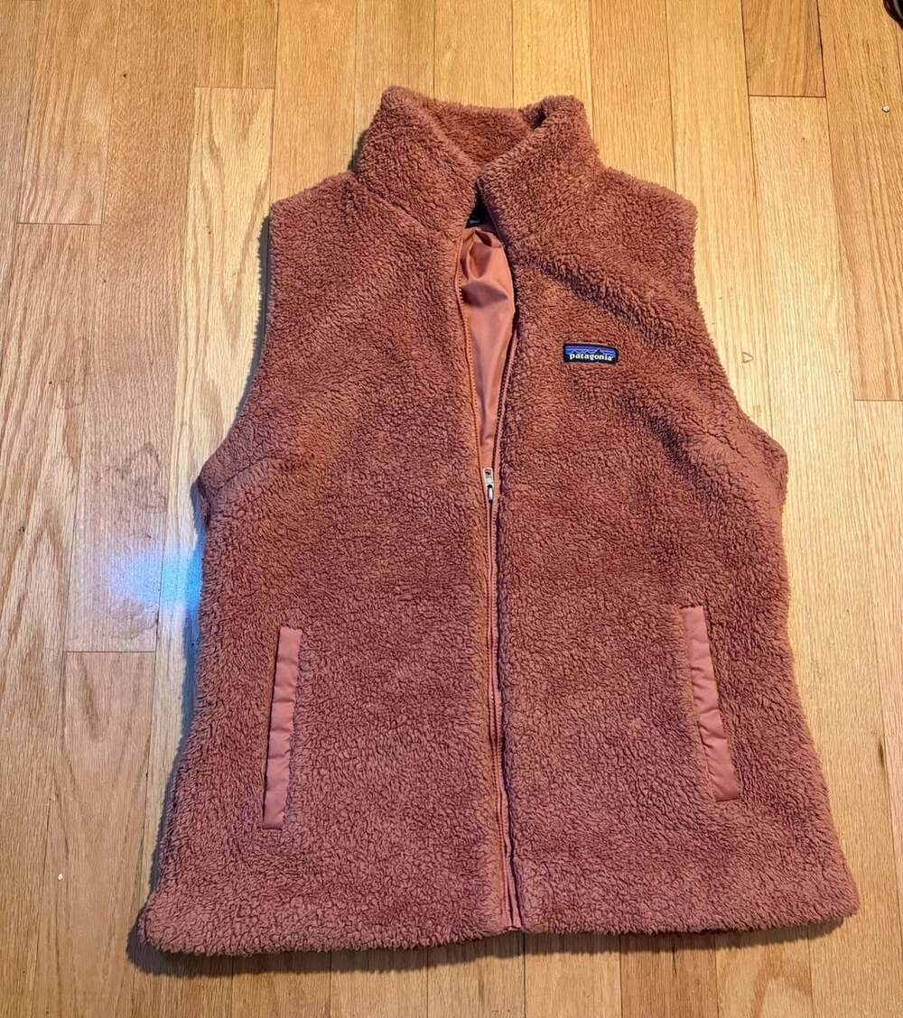Patagonia Los Gatos Women's Vest Size XL Century Pink Fleece Sherpa